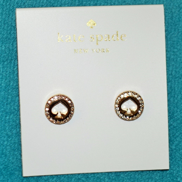 Kate Spade Spot the Spade Pave Halo Spade Studs - Picture 3 of 3